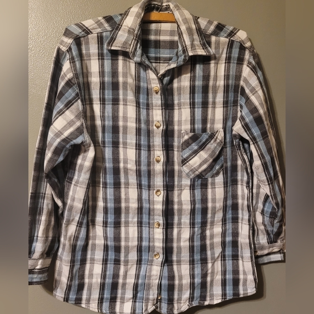 Five Brother Women's Plaid Heavy Button Up Shirt Medium